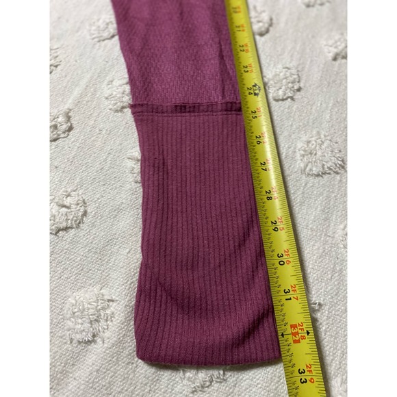 Free People Long Sleeve Shirt Dress Purple Waffle Knit Loungewear - Picture 8 of 8